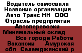 Водитель самосвала › Название организации ­ Авто-Транс НН, ООО › Отрасль предприятия ­ Автоперевозки › Минимальный оклад ­ 70 000 - Все города Работа » Вакансии   . Амурская обл.,Селемджинский р-н